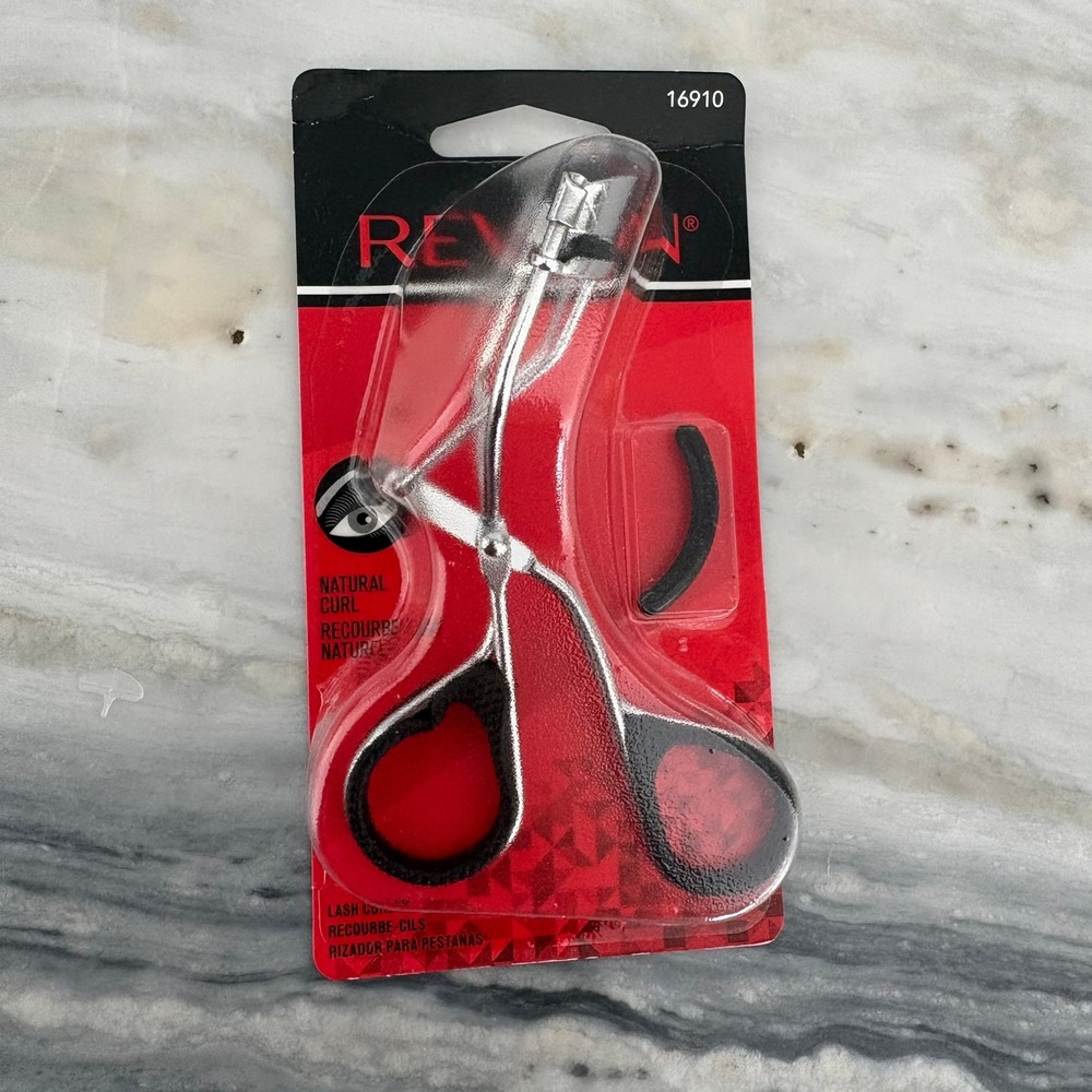 Revlon Eye Lash Curler Natural Curl Silver Black Non-Slip Grip 16910 New